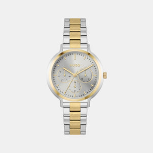 Edgy Women Quartz Grey Dial Chronograph Stainless Steel Watch 1540112