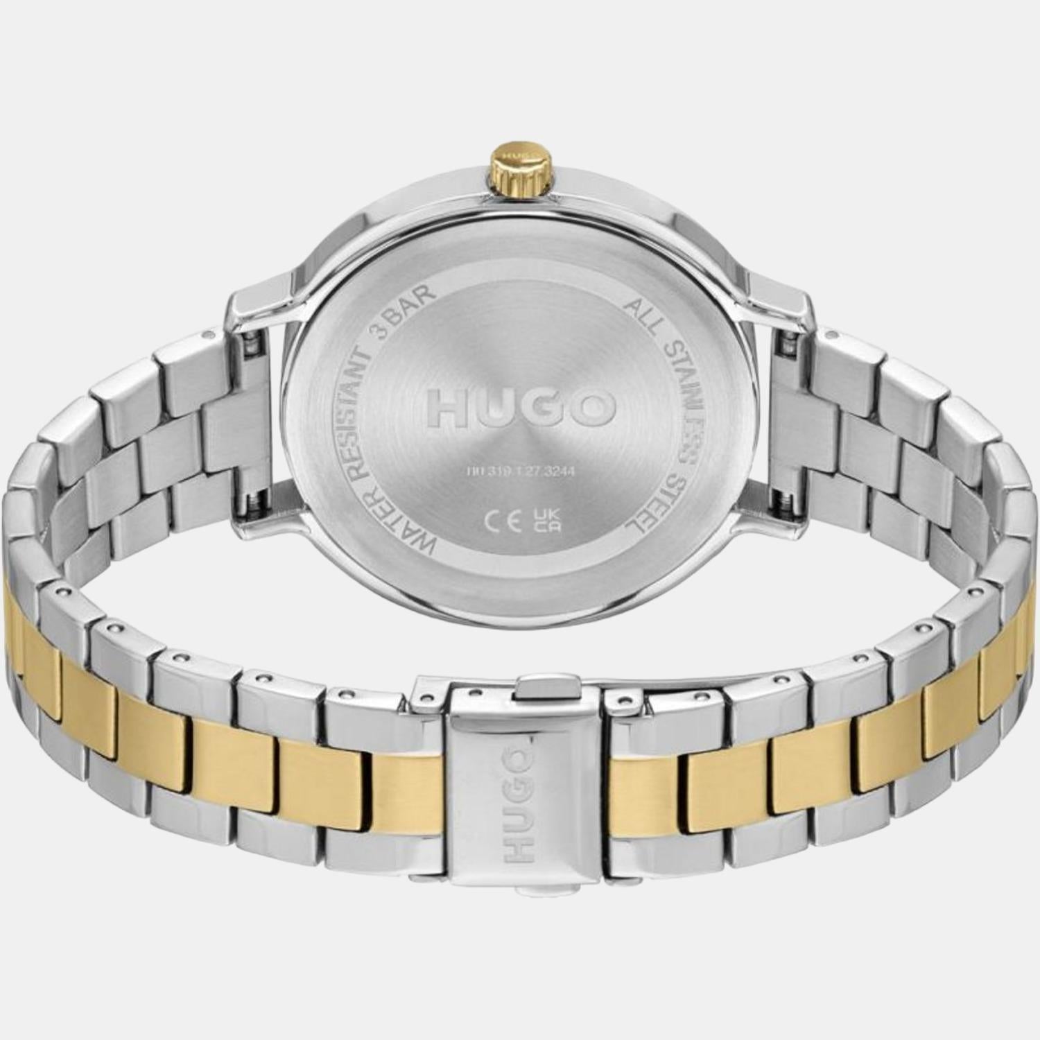 Edgy Women Quartz Grey Dial Chronograph Stainless Steel Watch 1540112