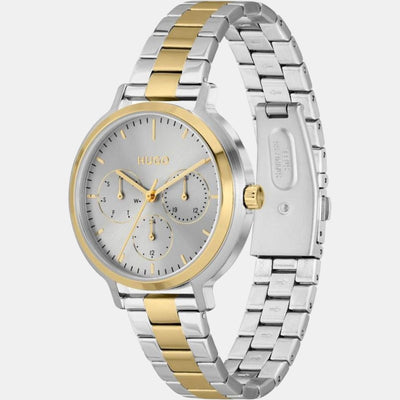 Edgy Women Quartz Grey Dial Chronograph Stainless Steel Watch 1540112