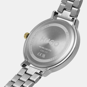 Edgy Women Quartz Grey Dial Chronograph Stainless Steel Watch 1540112