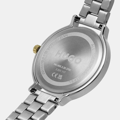 Edgy Women Quartz Grey Dial Chronograph Stainless Steel Watch 1540112