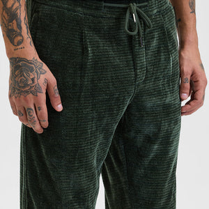 Olive Corduroy Relaxed Fit Trousers