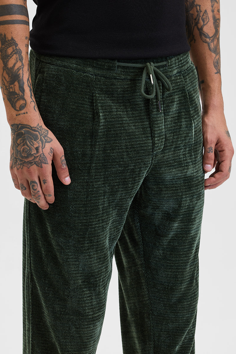 Olive Corduroy Relaxed Fit Trousers