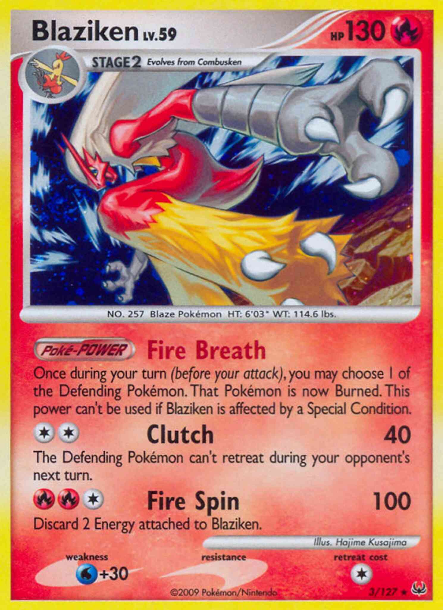 Blaziken - 3/127 - Rare Holo [pl1-3] [Holo]