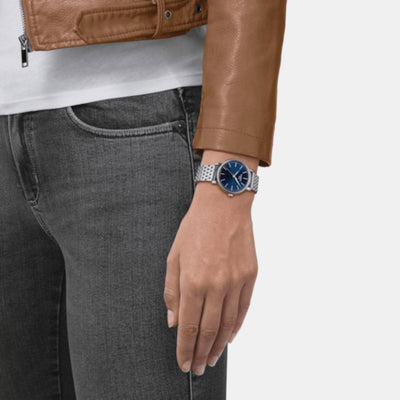 Everytime Unisex Quartz Blue Dial Analog Stainless steel Watch T1432101104100