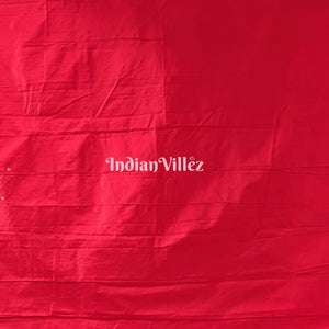 Red Doli Barat Theme Pattachitra Art on Pure Mulberry Silk Saree