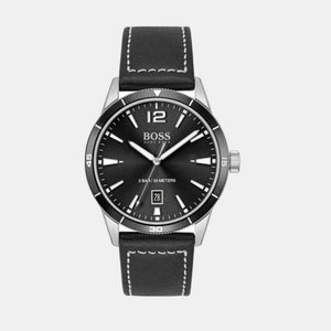 Drifter Men Quartz Black Dial Analog Leather Watch 1570125