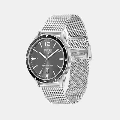 Drifter Men Quartz Grey Dial Analog Leather Watch 1570126