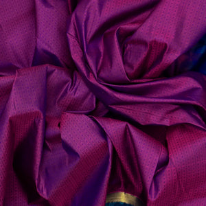 Purple Silk Saree With Checks & Buttas