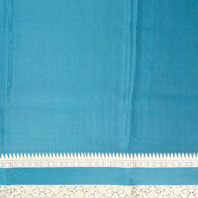 Cream & peach striped with zari design Mysore silk saree, jaal design border & intricate pallu