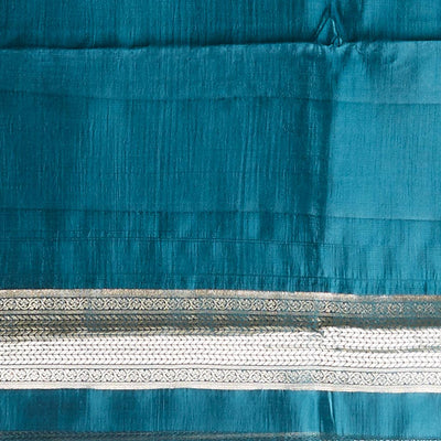 Multi-color jaal Mysore silk saree with zari design, contrast traditional zari border of floral enclosed paisleys