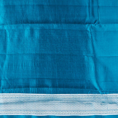 Pink leaf motifs dupion silk saree with intricate zari design border