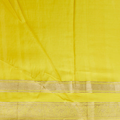 Green checked mysore silk saree with contrast intricate zari border