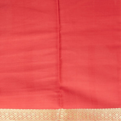 Yellow striped design mysore silk sare with contrast traditional zari border