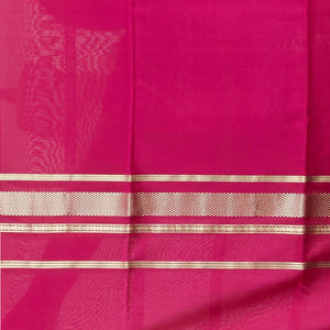 Blue mysore silk saree with contrast zari border
