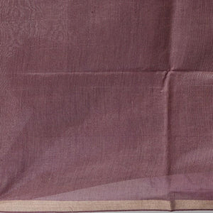 Purple geometric motifs tussar silk saree with self zari border