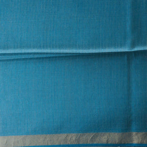 Blue intricate design tusser silk saree  with self zari border