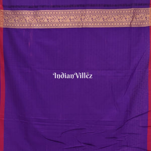 Blue Green Banarasi Handloom Silk Saree