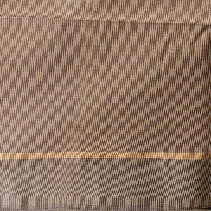 Black zig zag striped tusser silk saree with self zari border