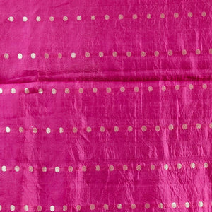 Purple floral buttas banaras silk saree with self floral buttas border