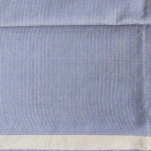Blue leaf design tusser silk saree with self zari border
