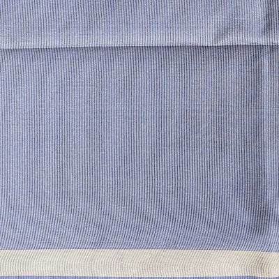 Blue leaf design tusser silk saree with self zari border