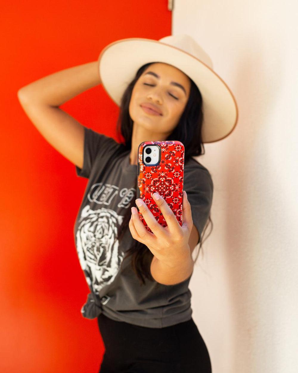 I'm with the Band | Red Bandana Print Samsung Case