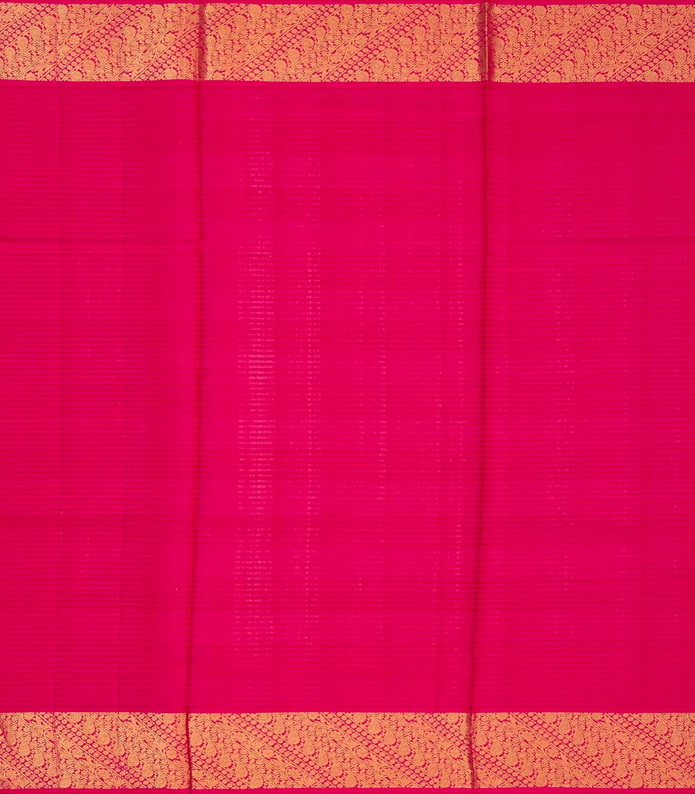 Orange & Mustard Handloom Kora Silk Saree With Checks & Pink Border