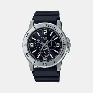 Enticer Men Quartz Black Dial Chronograph Resin Watch A2143