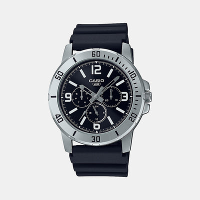 Enticer Men Quartz Black Dial Chronograph Resin Watch A2143