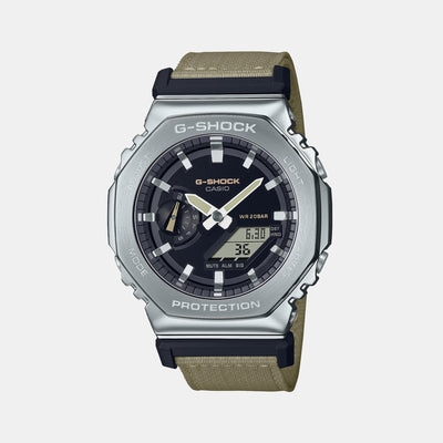 G-Shock Men Quartz Grey Dial Analog-Digital Fabric Watch G1372