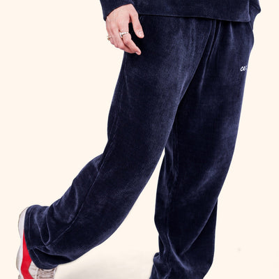 CERISE BREEZY CORD PANTS - NAVY BLUE