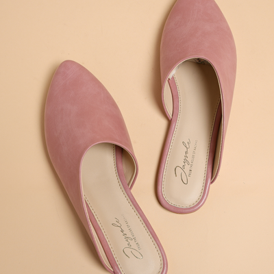 Cradle Pink Leather Mules