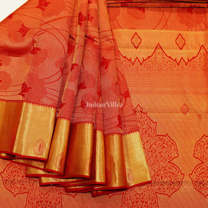 Red With Golden Border Pure Kanjivaram Silk Saree