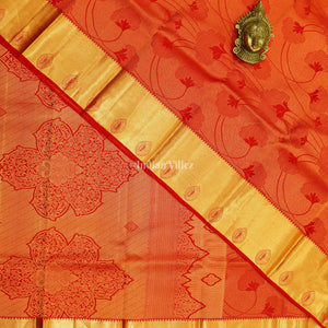 Red With Golden Border Pure Kanjivaram Silk Saree