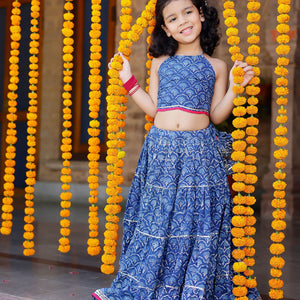 Moana Handblock Cotton Lehenga Set