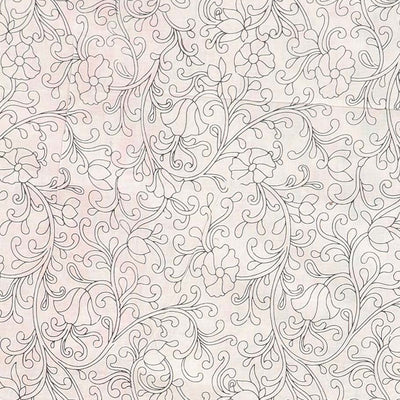 Off-white unique floral machine-printed kalamkari cotton saree, floral design border & floral & geometric pallu