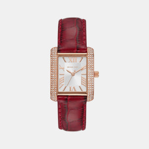 Emery Women Quartz White Dial Analog Leather Watch MK4689