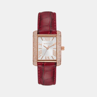 Emery Women Quartz White Dial Analog Leather Watch MK4689