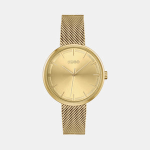 Crush Women Quartz Gold Dial Analog Mesh Watch 1540122