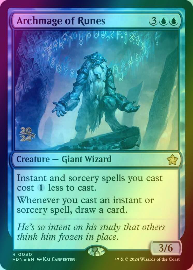 Archmage of Runes [30s] [Prerelease] [Foundations: Promos] [Foil]