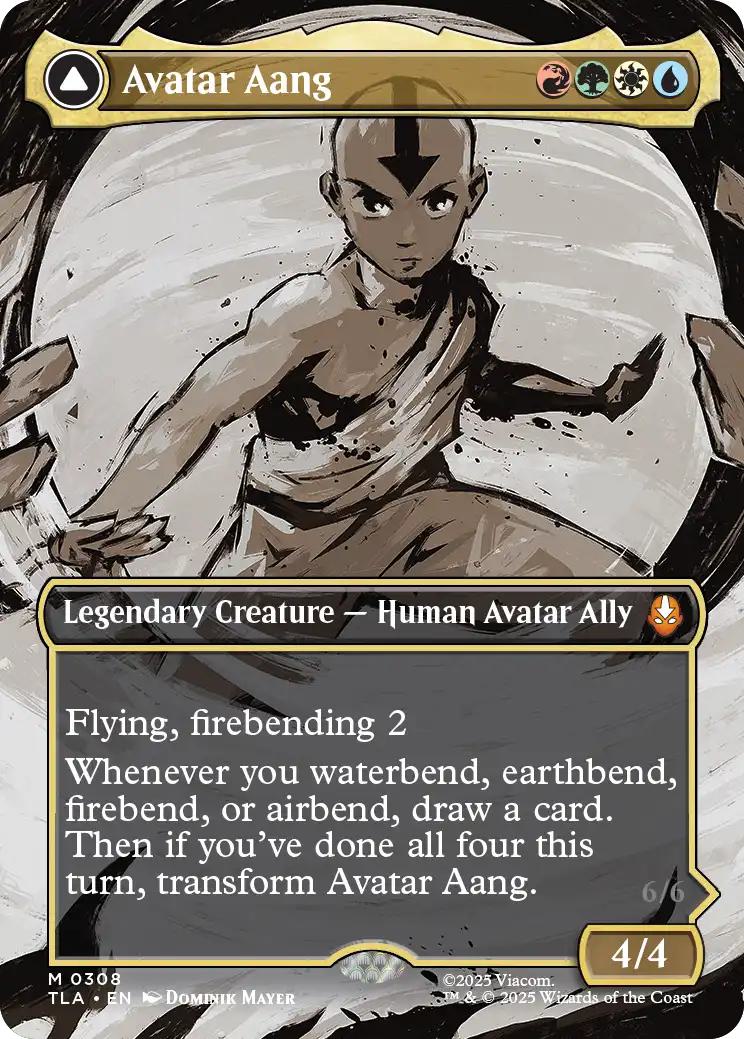 Avatar Aang // Aang, Master of Elements [308] [Borderless] [Scene] [Avatar: The Last Airbender] [Non-Foil]