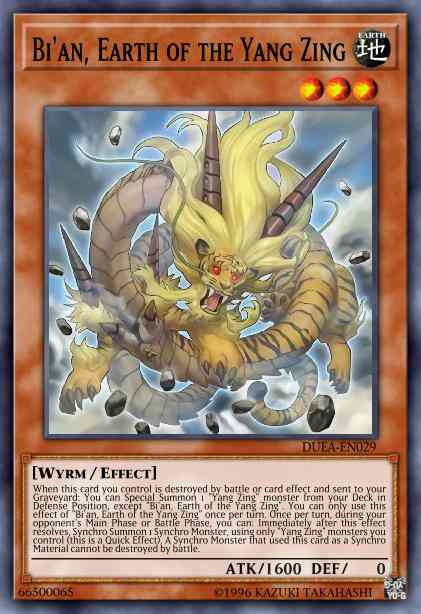 Bi'an, Earth of the Yang Zing - DUEA-EN029 - Super Rare - 1st Edition