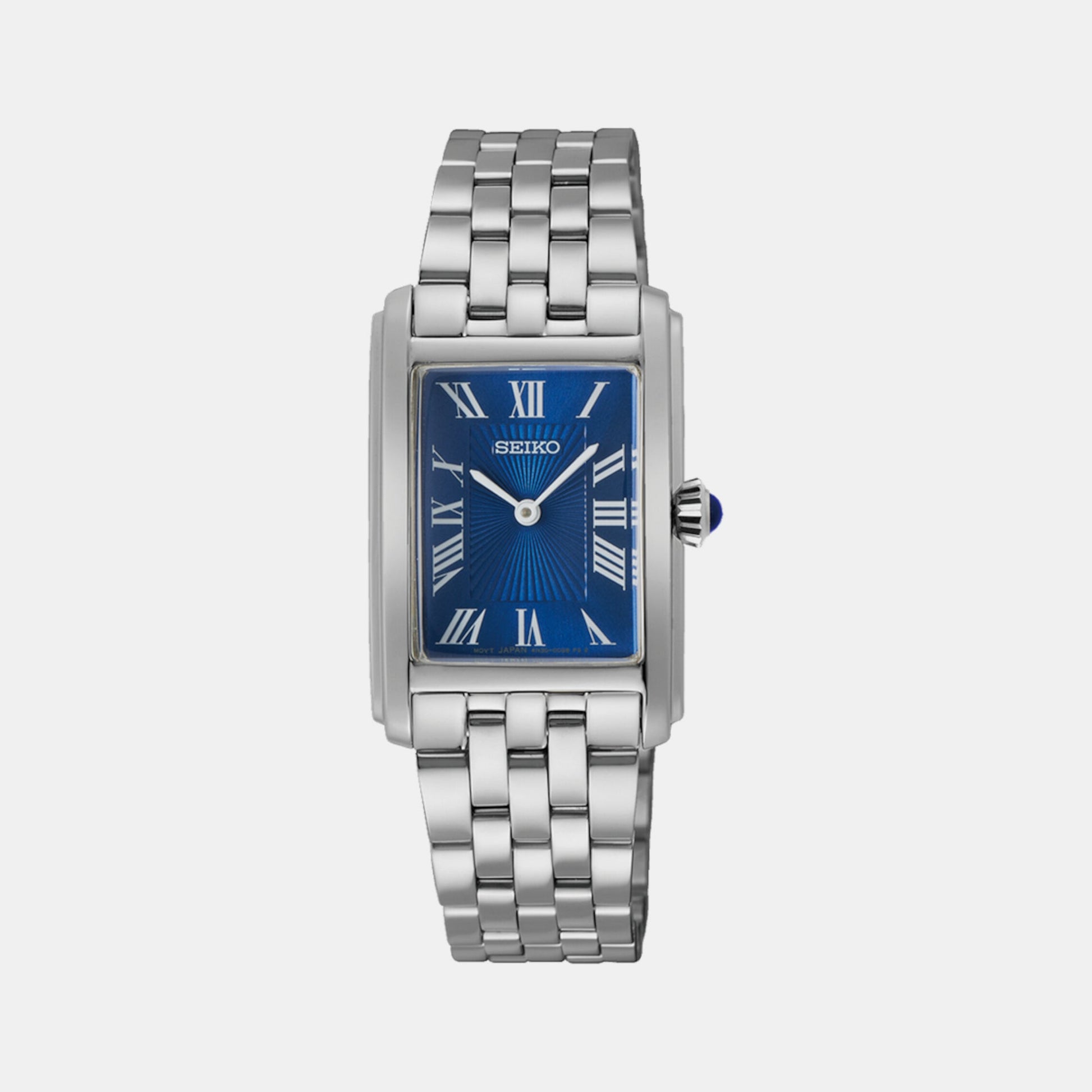 Dress Women Quartz Blue Dial Analog Stainless Steel Watch SWR085P1