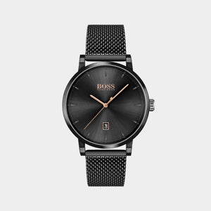 Confidence Men Quartz Black Dial Analog Mesh Watch 1513810