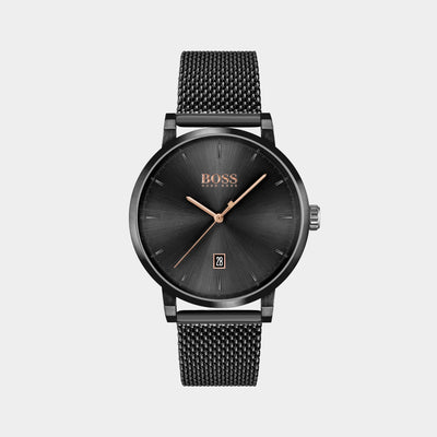 Confidence Men Quartz Black Dial Analog Mesh Watch 1513810