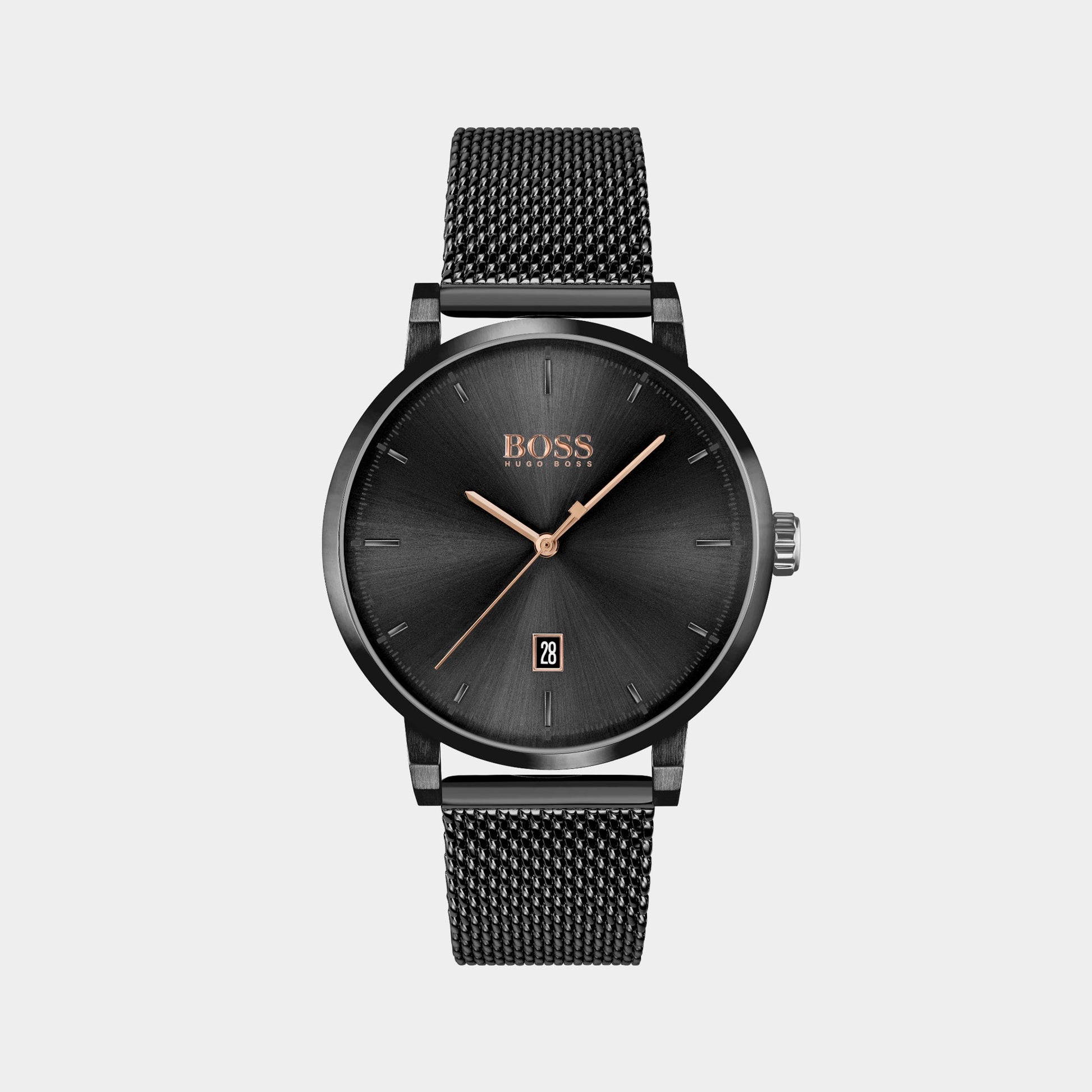 Confidence Men Quartz Black Dial Analog Mesh Watch 1513810
