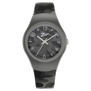 Zoop Camo Analog Grey Dial Plastic Strap