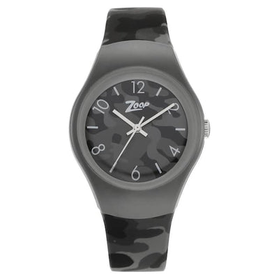 Zoop Camo Analog Grey Dial Plastic Strap