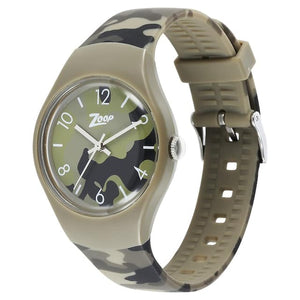 Zoop Camo Brown Dial Plastic Strap